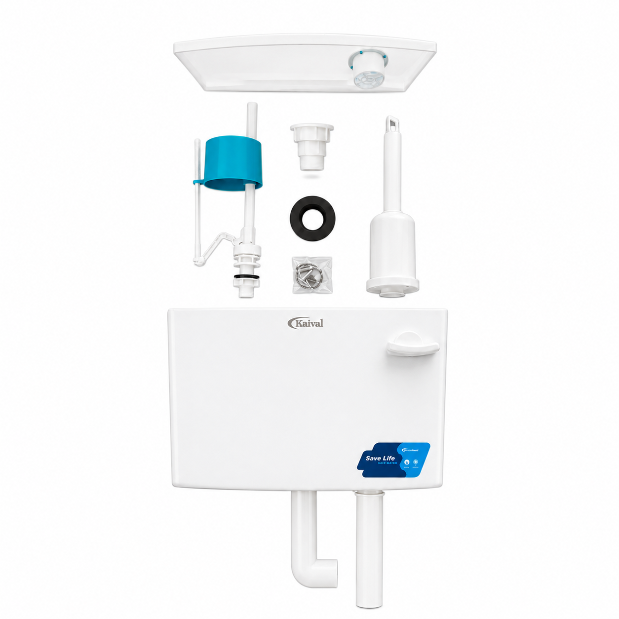 Kaival Plastic Opal Slim Side Handle & Complete Fittings - Image 2
