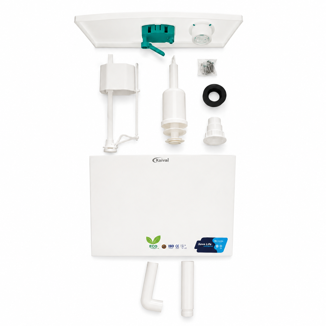 Kaival Plastic Single Top Push Slim with Complete Fitting Set - Image 2